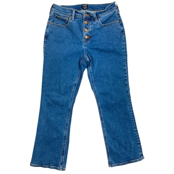 J. Crew Mid-Rise Flare Crop Jeans - Picture 3 of 10